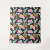 Farbige Memphis-Muster Wandteppich (Vorderseite)