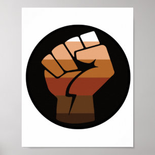 Farbige Menschen Faust / POC FIST Poster