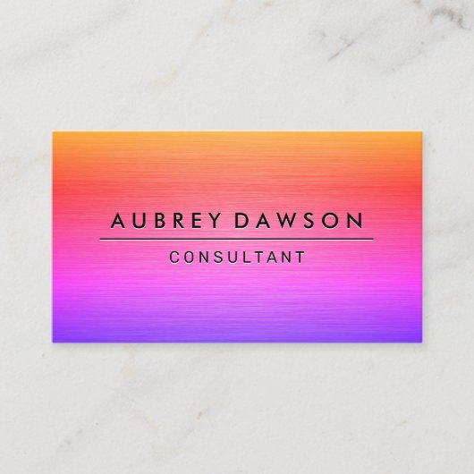 Farbige Metallic-Textur Visitenkarte (Vorderseite)