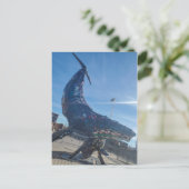 Farbige Metallwal-Skulptur Postkarte (Stehend Vorderseite)