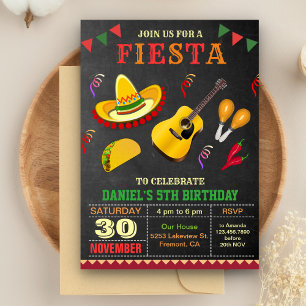 Farbige mexikanische Fiesta-Geburtstagsfeier-Einla Einladung