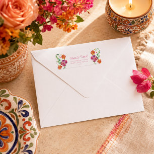 Farbige mexikanische lebendige Floral Fiesta-Adres