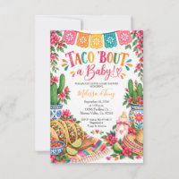 Farbige mexikanische Taco-Party zur Babyparty