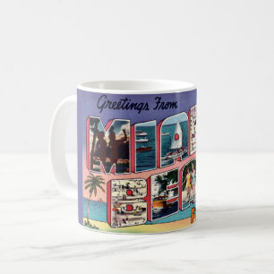 Farbige Miami Beach Begrüßung Kaffeetasse