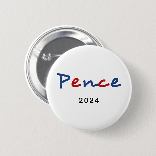 Farbige Mike Pence 2024 Skripttext Button (Vorne & Hinten)