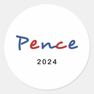 Farbige Mike Pence 2024 Skripttext Runder Aufkleber