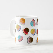 Farbige Mini-Donut-Muster-Tasse Kaffeetasse (Vorderseite Links)