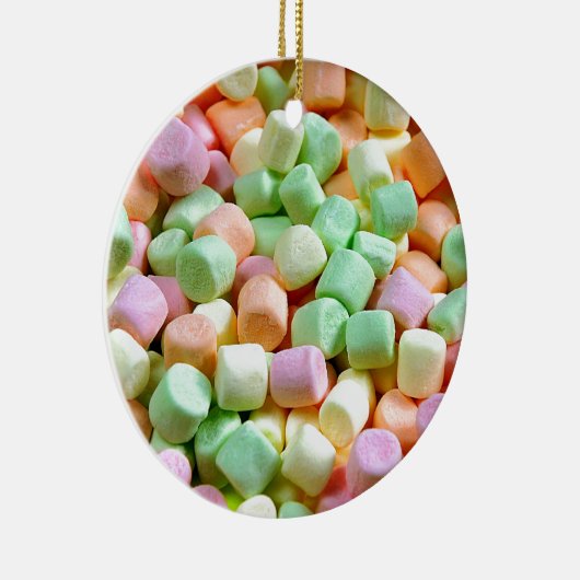 Farbige Mini-Marshmallows Keramik Ornament (Rechts)