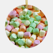 Farbige Mini-Marshmallows Keramik Ornament (Vorne)