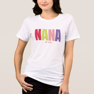 Farbige minimalist Nana OMA Großmutter Tri-Blend Shirt