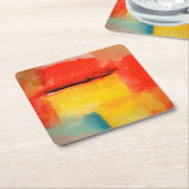 Farbige Minimalistische Abstrakte Kunstwerke Rechteckiger Pappuntersetzer (angewinkelt)
