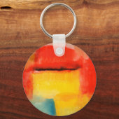 Farbige Minimalistische Abstrakte Kunstwerke Schlüsselanhänger (Rückseite)