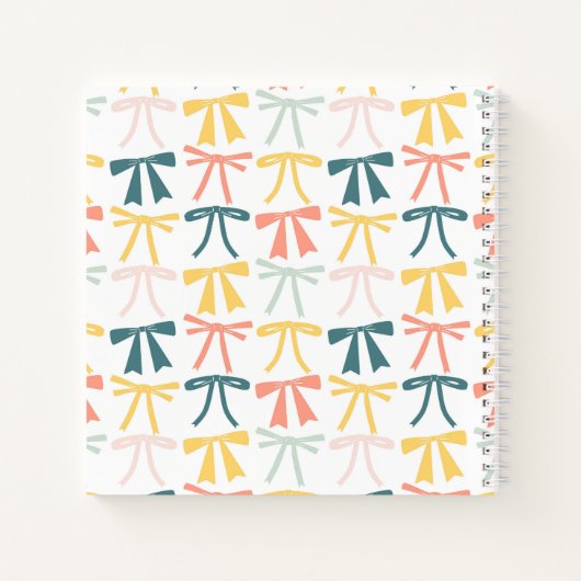 Farbige Minimalistische Bögen Notizblock (Rückseite)