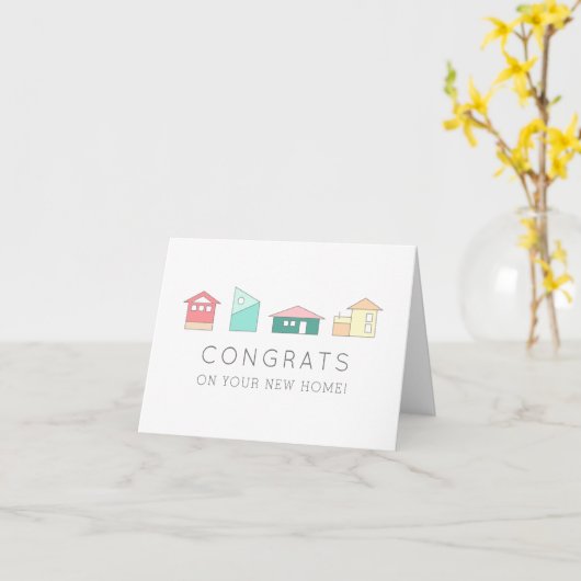 Farbige Minimalistische Glückwünsche auf Ihrer neu Karte (Gelbe Blume)