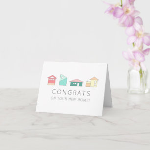 Farbige Minimalistische Glückwünsche auf Ihrer neu Karte