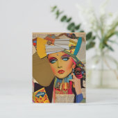 Farbige Mischmedienkollektion Postkarte (Stehend Vorderseite)