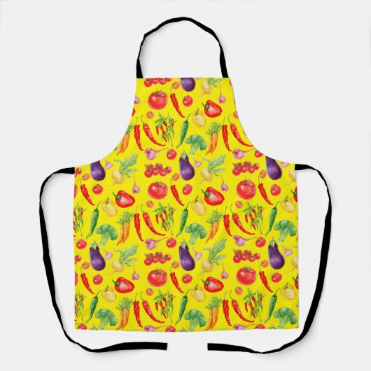 Farbige Mischung Gemüsepflanze Veganer Koch Schürze (Vorderseite)