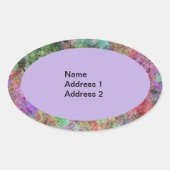 Farbige Misten in ovalem Lila grünem Rosa Ovaler Aufkleber (Vorderseite)