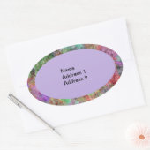 Farbige Misten in ovalem Lila grünem Rosa Ovaler Aufkleber (Umschlag)