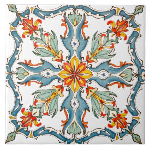 Farbige, Mittelmeer-, Mosaik- Fliese