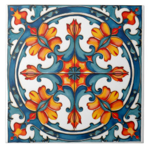 Farbige, Mittelmeer-, Mosaik- Fliese