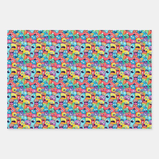 Farbige Mix Themed Geschenkpapier Set (Vorderseite)