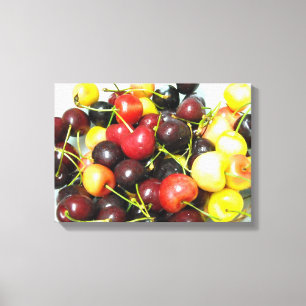 Farbige Mixed Cherries Leinwand Mauer