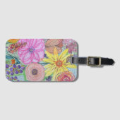 Farbige Mixed Media Floral Gepäckanhänger (Vorderseite (Horizontal))