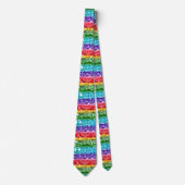 Farbige Mixed Media Rainbow Neck Tie Krawatte (Vorderseite)