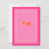 Farbige Mod Bright Bold Retro Abschluss Einladung (Rückseite)