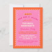 Farbige Mod Bright Bold Retro Abschluss Einladung (Vorderseite)