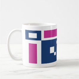 Farbige Mod geometrisch in blau und Lila Kaffeetasse