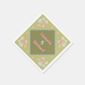 Farbige Mod-Stickerei Serviette (Ecke)