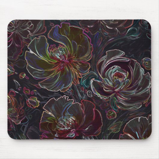 Farbige Modern Abstrakte Blume Mouse Pad Mousepad (Vorne)