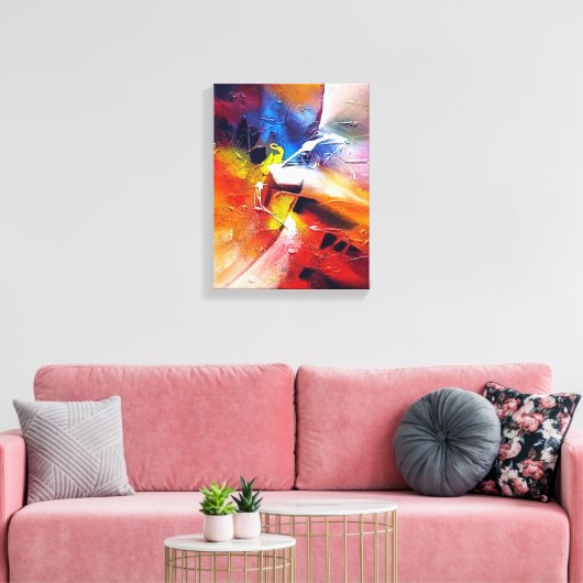 Farbige moderne Abstrakte Ausdruckskunst Leinwanddruck (Insitu (Wohnzimmer))