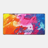 Farbige, moderne Abstrakte Farbe - Name Schreibtischunterlage (Vorderseite)