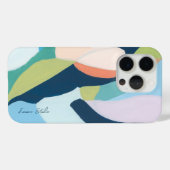 Farbige moderne Abstrakte Kunst Individuelle Name Case-Mate iPhone Hülle (Rückseite (Horizontal))