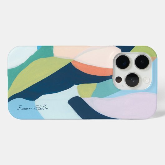 Farbige moderne Abstrakte Kunst Individuelle Name Case-Mate iPhone Hülle (Rückseite (Horizontal))