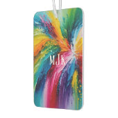 Farbige moderne Abstrakte Kunst Personalisiert Mon Autolufterfrischer (Links)