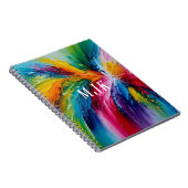 Farbige moderne Abstrakte Kunst Personalisiert Mon Notizblock (Rechte Seite)