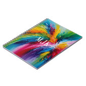 Farbige moderne Abstrakte Kunst Personalisiert Mon Notizblock (Linke Seite)