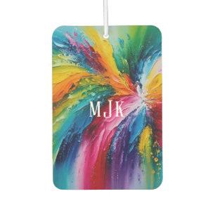 Farbige moderne abstrakte Kunst personalisiertes M Autolufterfrischer