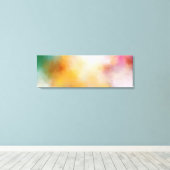 Farbige moderne Abstrakte Kunst Rot Gelb Blau Rosa Leinwanddruck (Insitu (Holzboden))