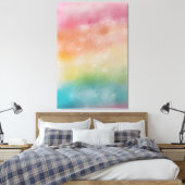 Farbige moderne Abstrakte Kunst Rotes Rosa Blau Li Leinwanddruck (Insitu (Schlafzimmer))