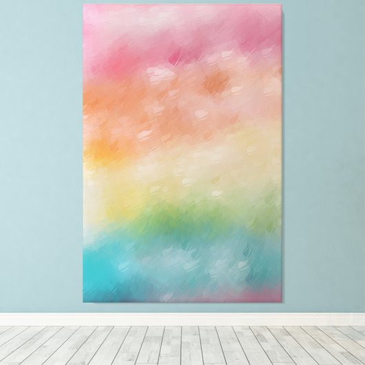 Farbige moderne Abstrakte Kunst Rotes Rosa Blau Li Leinwanddruck (Insitu (Holzboden))