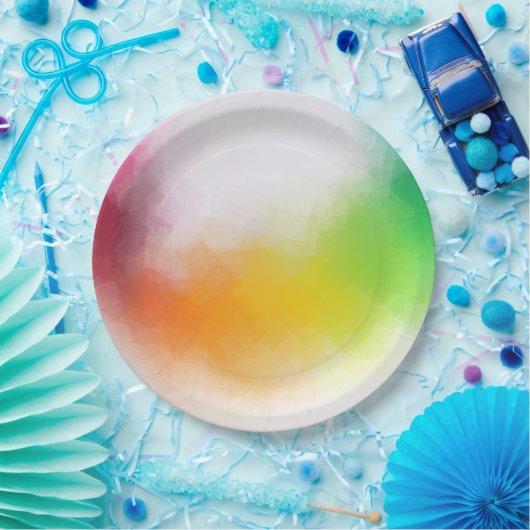 Farbige moderne Abstrakte Kunstvorlage Trendy Pappteller (Party)