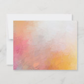 Farbige, moderne Abstrakte Kunstwerk-Blankenvorlag Mitteilungskarte (Rückseite)