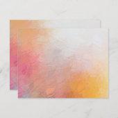 Farbige, moderne Abstrakte Kunstwerk-Blankenvorlag Mitteilungskarte (Vorne/Hinten)