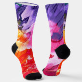Farbige moderne abstrakte Malerei Unisex Socken (Gewinkelt)