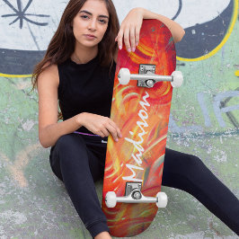 Farbige, moderne Abstrakte Personalisierte Bezeich Skateboard